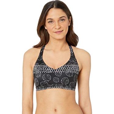 Imagem de Roxy Sutiã Esportivo Nova Vida Feminino, Palmas super geo antracite, P