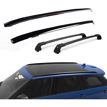 Imagem de UDP 4 peças serve para Land Rover Range Rover Sport 2014-2020 Alumínio Trilho Lateral Barras Transversais - Preto