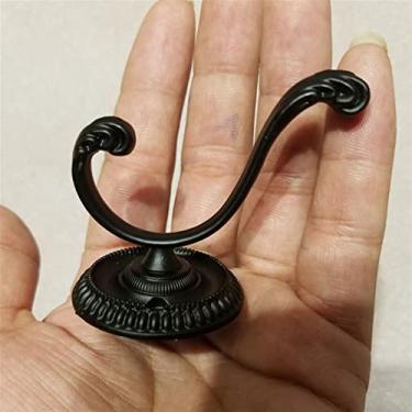 Imagem de Gancho de metal para pendurar suporte de colírio montado na parede casa cozinha banheiro ferro cabide decorativo (cor: preto)