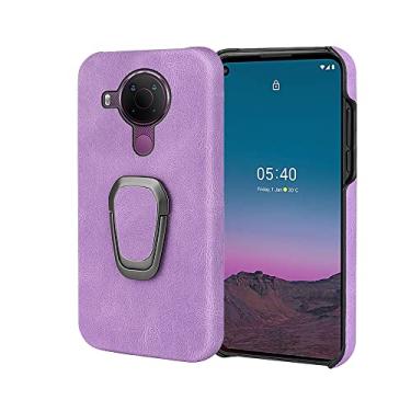 Imagem de HONGYAN Capa de telefone Para o capa de telefone PU do portador do anel nokia 5.4 Capa protetora