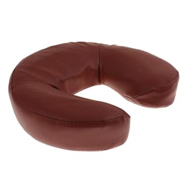 Imagem de Bonarty Almofada de almofada de massagem, espuma de memória – mesa de massagem e cadeira de massagem com capa de lã lavável, 27 x 28 x 6 cm – Vermelho