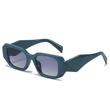 Imagem de Óculos de sol femininos quadrados fashion elegantes óculos de sol de foto de rua óculos de sol poligonais versáteis, 8, tamanho único