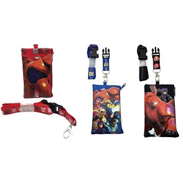 Imagem de Disney Big Hero 6 Set of 3 Hiro, Baymax Mech, Wasabi, Honey Lemon, Go Go, and Fred Id Holder Wallet Perfect for Disneyland