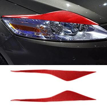 Imagem de JEZOE Decalque da etiqueta da guarnição da tampa da sobrancelha da lâmpada, para Ford Mondeo MK4 2007 2008 2009 2010 2011 2012 2013 Acessórios exteriores do carro
