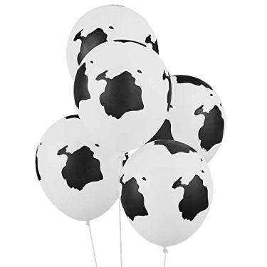 Imagem de xo, Fetti Balões de látex com estampa de vaca – pacote com 25, 30,5 cm | Decorações de despedida de solteira, último rodeio, chá de panela, festa de aniversário, chá de bebê