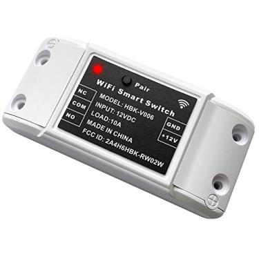 Imagem de UHPPOTE Interruptor de controle remoto WiFi de 2,4 GHz compatível com tensão de entrada de aplicativo de smartphone 12 VCC
