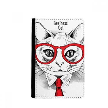 Imagem de Bussiness Cat Head Protect Animal Pet Lover Passport Holder Notecase Burse Wallet Cover Card Purse, Multicolor