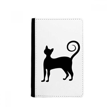 Imagem de Porta-passaporte Black Cat Mewing elegante contorno animal notecase Burse capa carteira porta-cartão, Multicolor