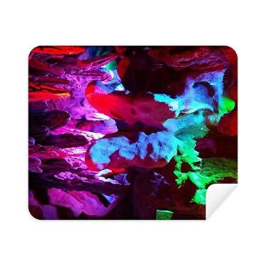 Imagem de DIYthinker Pano de limpeza de tela colorido Karst Cave para fotografia 2 peças tecido de camurça