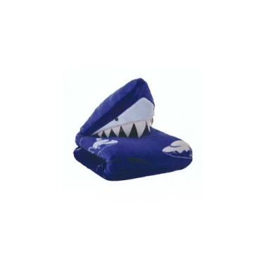 Imagem de Manta Baby Com Capuz De Tubarão 75X100cm Azul Escuro - Jolitex