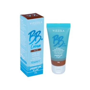 Imagem de Bb Cream Vizzela 10 Em 1 Fps 30 Vegano Hidratante Protetor C/ Ácido Hi