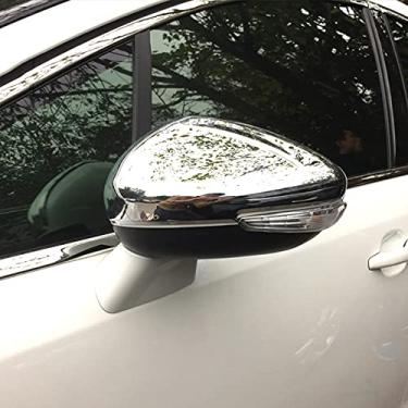 Imagem de JIERS Para Citroen C5 2013-2017, capa de espelho retrovisor lateral da porta de carro ABS cromado decoração da moldura da tampa traseira