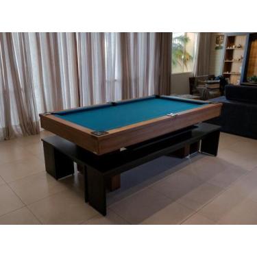 Mesa Sinuca Bilhar Snooker 1,87 X 1,08 Vinho C/ Acessorios