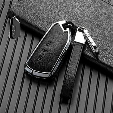 Imagem de LAYGU Capa de chave de carro porta-chaves de controle remoto, para VW Golf 8 Mk8 2020 Skoda Octavia 4 8 A 8 MK4 VAG Group 2021 Seat Leon