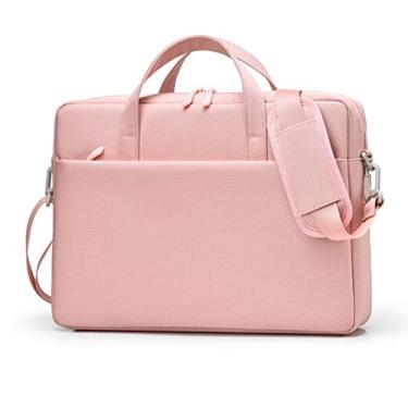 Imagem de Bolsa Pasta para notebook Maleta Executiva Impermeável Portátil Bolsas de Ombro Rosa 15.6 Polegadas