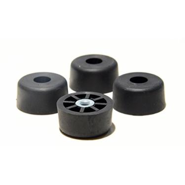 Imagem de 4 amortecedores de pés redondos de borracha extragrandes – 0,750 A x 1,500 D – Feito nos EUA – Perfeito para móveis, sofás, mesas, cadeiras, mesas e outros itens grandes.