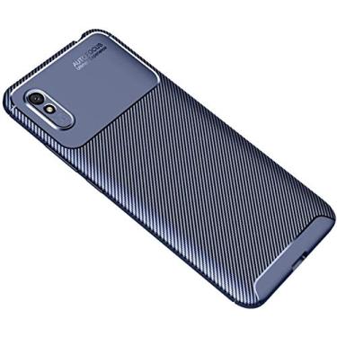 Imagem de Capa Capinha Anti Impacto Para Xiaomi Redmi 9a com Tela de 6.53" polegadas - Case Com Desenho Fibra De Carbono Shock Queda - Danet (Azul)
