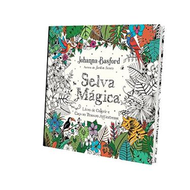 Imagem de Selva mágica: Livro de colorir e caça ao tesouro antiestresse