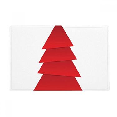 Imagem de DIYthinker Tapete de porta de banheiro com estampa de origami abstrata de árvore de Natal antiderrapante