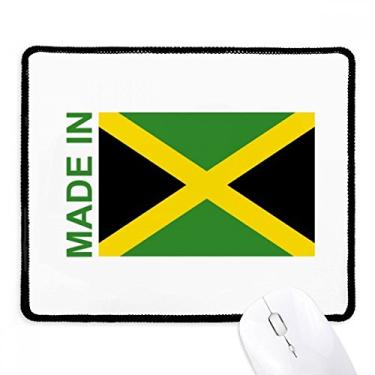 Imagem de Mouse pad antiderrapante Made in Jamaica Country Love para escritório e bordas costuradas para presente