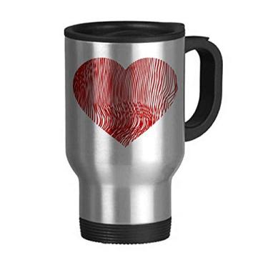 Imagem de Caneca de viagem com estampa de dedo Dia dos Namorados em aço inoxidável copo de carro copo térmico