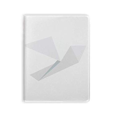 Imagem de Diário de capa macia com estampa de pombo branco abstrato Origami