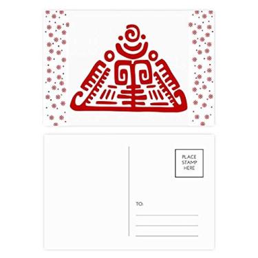 Imagem de Totems Pirâmide Mexicana Civilização Antiga Natal Flor Celebração Cartão Postal Cartão Bênção