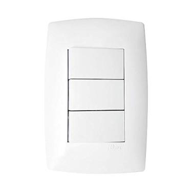 Imagem de CJ TECLA TRIPLA SIMPLES BLUX HOME BRANCA 4X2 - BHM10494-9BR