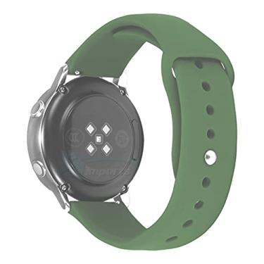 Imagem de Pulseira 20mm Sport Lisa LTimports, compativel com Galaxy Watch 3 41mm, Galaxy Active 2 44mm, Active 40mm, Galaxy Watch 42mm, GTS 2/3/4, BIP 2/3/S/L (Verde)