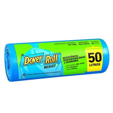 Imagem de Dover-Roll Saco Para Lixo Resist 50 Litros Azul Rolo Com 20 Sacos