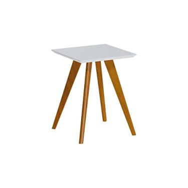 Imagem de Mesa Lateral Classic Quadrada Branca Acetinado