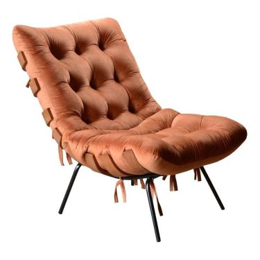 Imagem de Poltrona Decorativa Costela de Adão Botonê Sala Varanda Recepção