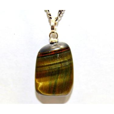 Imagem de Colar Pedrinha Olho de Falcão Montagem na Prata 950