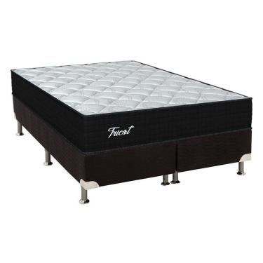 Imagem de  Cama Box King: Colchão Molas Ensacadas Orthoflex MasterPocket Tricot + Base CRC Suede Black(193x203)