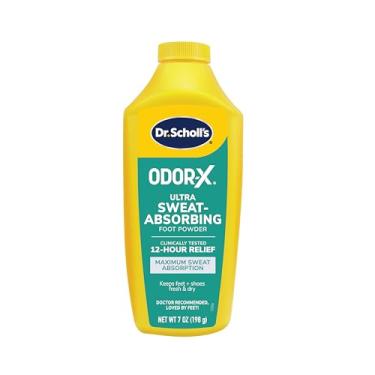 Imagem de Dr. Scholl's Pó para pés com absorção de suor ultra suor, 200 ml // Máxima absorção de suor - Alívio clinicamente testado por 12 horas - Mantém os pés frescos e secos