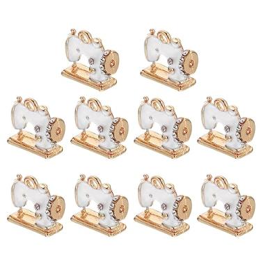 Imagem de Pingentes de colar, 10 peças, pingentes de máquina de costura, joias de costura, diamantes e pedras preciosas, para colar, pulseira, brinco, joias, faça você mesmo, artesanato, colar, pingente