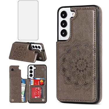 Imagem de Asuwish Capa de telefone para Samsung Galaxy S23 Plus S23+ 5G com protetor de tela e capa carteira de couro com suporte para cartão de crédito acessórios para celular S23plus 23S + S 23 23+ SM-S916U