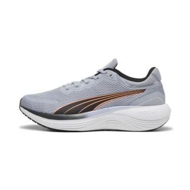 Imagem de PUMA Tênis de corrida masculino Scend Pro, cinza médio, preto, tamanho 40, Cinza neblina-preto-clementina, 38