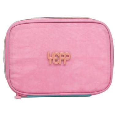 Imagem de Estojo Escolar Box Quadrado Nylon Yepp MF8146-EST (Rosa)