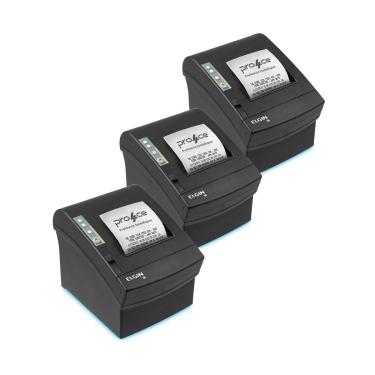 Imagem de Kit com 3 Impressora térmica Elgin i8 Usb/Ser/Rede
