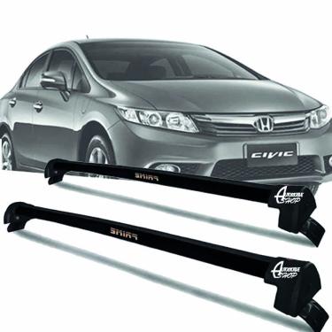 Imagem de Rack Teto Aluminio Prime Honda Civic G9 12/ 16 Preto PR152