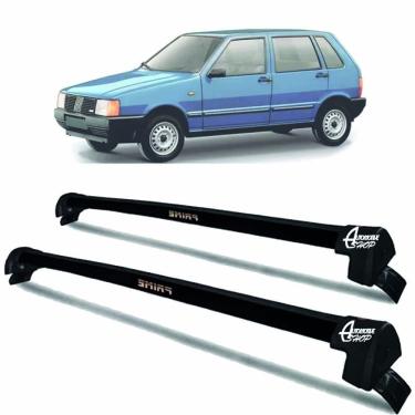 Imagem de Rack Teto Aluminio Prime Fiat Uno 84 até 92 4pts Preto PR111