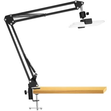 Imagem de SHOPEE Suporte aéreo de vídeo, suporte de telefone, braço articulado, suporte de mesa, braço de tesoura, suporte articulado para celular, tablet, para streaming de telefone, vídeos de artesanato e
