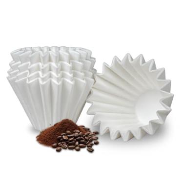 Imagem de 1-2 xícaras de filtros de café pequenos, 100 unidades de papel de filtro de café descartável, compatível com Kalita Wave Dripper série 155, cafeteira de porção única, máquina de café para derramar e