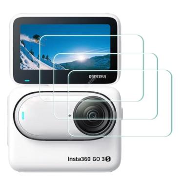 Imagem de ULBTER Protetor de tela para Insta360 GO 3S 360 [pacote com 3] Vidro temperado para Insta 360 GO 3S 0,3 mm 9H Dureza Anti-arranhões e antibolhas