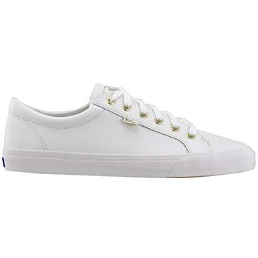 Imagem de Keds Tênis feminino Jump Kick com cadarço, Branco/Ouro, 38