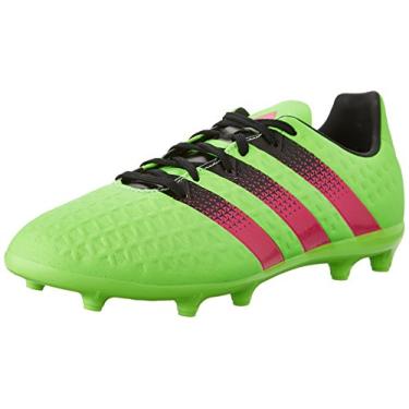Imagem de T nis de futebol Adidas Performance Ace 16.3 FGAG J Chuteiras (crian a pequenacrian a grande), GreenShock PinkBlack, 6 Big Kid