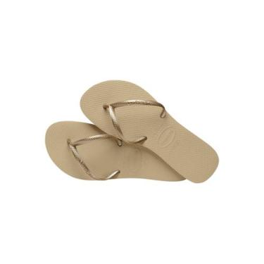 Imagem de Chinelo Feminino Havaianas Flat Areia, Tamanho 35-36 - Havainas