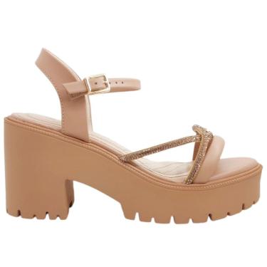 Imagem de Sandália Feminina Casual Dia a Dia Tratorada Salto Alto Conforto Ramarim 2454202