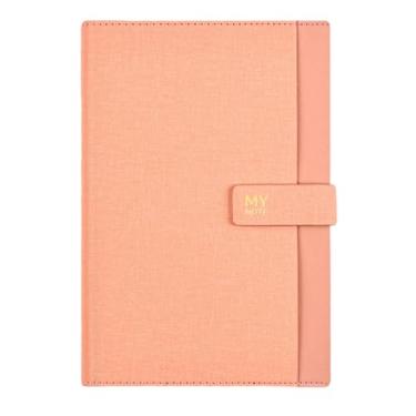 Imagem de Joucien Conjunto simplificado de caixa de caderno de couro executivo caderno de reunião de escritório - raiz em pó cor-B5- conjunto de caixa + caneta de assinatura